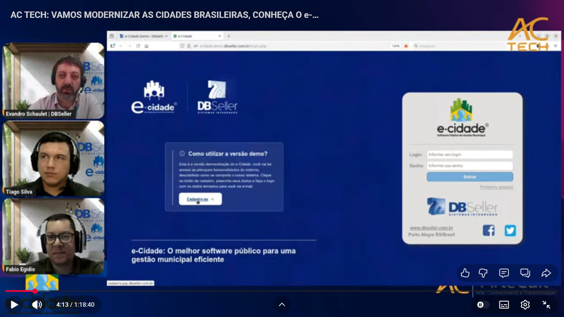 Software e-Cidade ganha ambiente de demonstração
